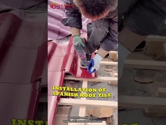 กระเบื้องหลังคาโรงแรม สแปนิช เซรามิค วิลล่า หลากสี ขนาด 220*220มม