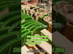 กระเบื้องมุงหลังคาวัดจีนที่ทนทานกระเบื้องหลังคาเซรามิกเคลือบตัวเลขการออกแบบมังกร