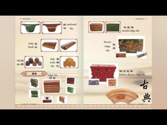 อาคารในสไตล์จีนโบราณ กระเบื้องหลังคาและเครื่องประดับหลังคาสําหรับสวน