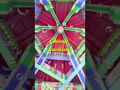 ทําด้วยมือ พอร์โกลาไม้กลางแจ้ง พาวิลเลี่ยนจีน สวนหกเหลี่ยม ต้นไม้