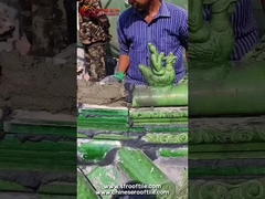 พื้นผิวกระจก ตะกร้าหลังคาจีนโบราณ รูปทรงตกแต่ง