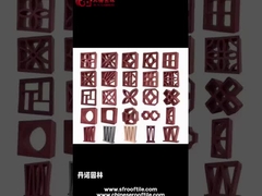 การตกแต่งผนัง เทราคอตต้า บล็อกลมขอบขุม ทนหนาว