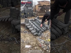 กระเบื้องหลังคาดินเผาจีนสีเทาธรรมชาติดีไซน์ดั้งเดิม