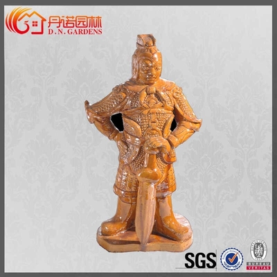คุณภาพ  Vivid Antique Chinese Roof Ornaments Glazed Buddhism Ceramic Chinese Figurine โรงงาน