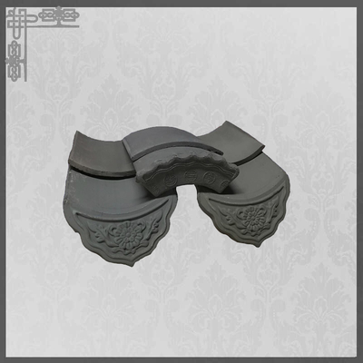 คุณภาพ  Asian Pavilion Unglazed Chinese Clay Roof Tiles Grey Mold Matt Temple Flat โรงงาน