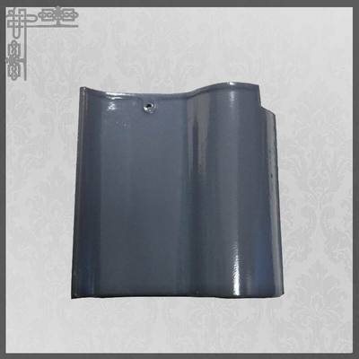 คุณภาพ  S Type Glossy Ceramic Roof Tiles House Glazed 220mm Grey Clay Roof Tiles โรงงาน