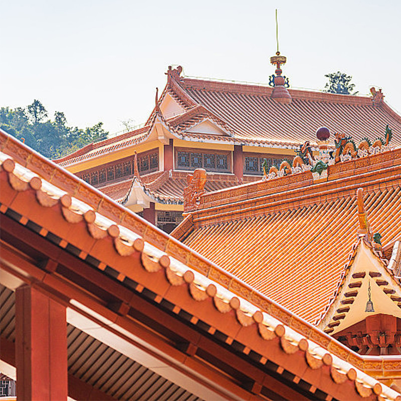 เซรามิกจีนตกแต่งหลังคา กระจกกระจก สําหรับร้านอาหารจีน ประตูคาน