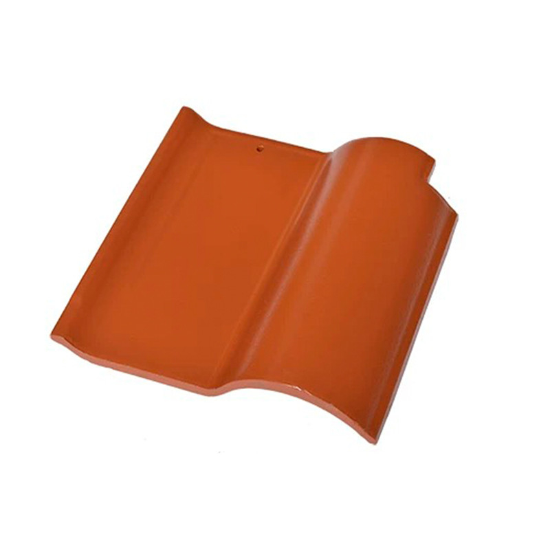 สะอาดต่อสิ่งแวดล้อม S-Curve Spanish Roof Tile Natural Finish Ceramic การออกแบบที่ประหยัดพลังงาน