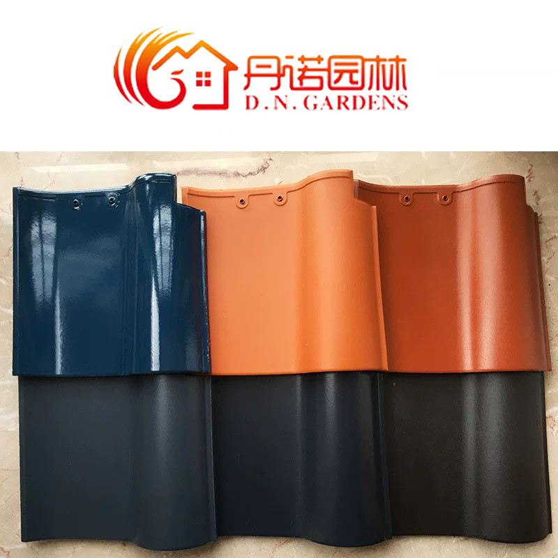 สะอาดต่อสิ่งแวดล้อม S-Curve Spanish Roof Tile Natural Finish Ceramic การออกแบบที่ประหยัดพลังงาน