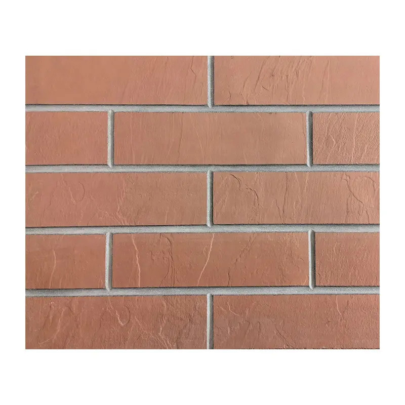 ติดตั้งเร็ว ผนังอิฐ MCM Antique Red Facing Brick โรงแรมตกแต่งผนังภายนอก ผนังเซรามิกผสมยืดหยุ่น