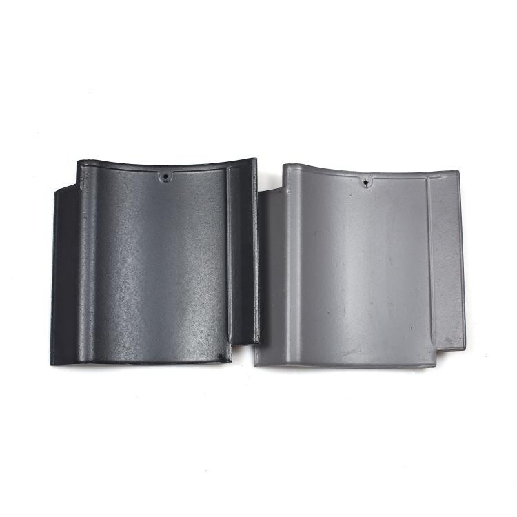 กระเบื้องหลังคาเซรามิกสไตล์ญี่ปุ่น 310*310 สีเทาควัน สําหรับอาคารโบราณ