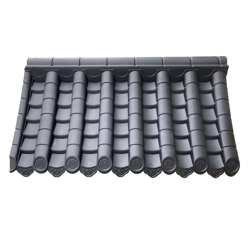 กระเบื้องผนัง PVC ราคาถูก บ้านจีนดั้งเดิม Pp หลังคาโบราณ