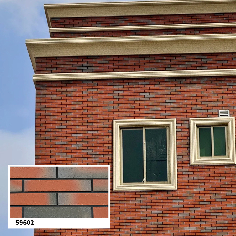 Modern Design Mixed Gradient Colors Thin Clay Brick Veneer Facade Building Exterior Wall Clinker Tile
