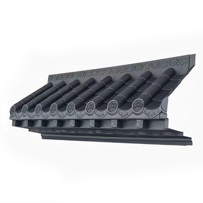 รั้วหลังคาตกแต่งโพลีโพรพีลีน ร้านอาหารชายคา กระเบื้องหลังคาสไตล์ญี่ปุ่นพลาสติกเทียม