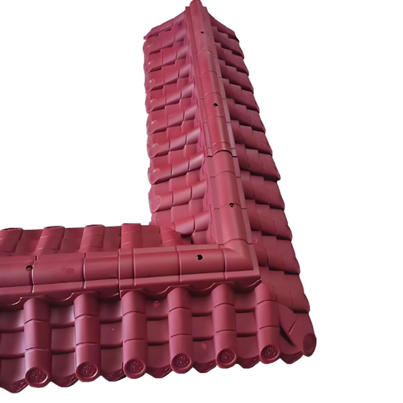 แผ่นพลาสติกหลังคาโรงเรือนสไตล์จีน ตกแต่งด้วยเรซินเทียม PP กระเบื้องหลังคาโบราณ