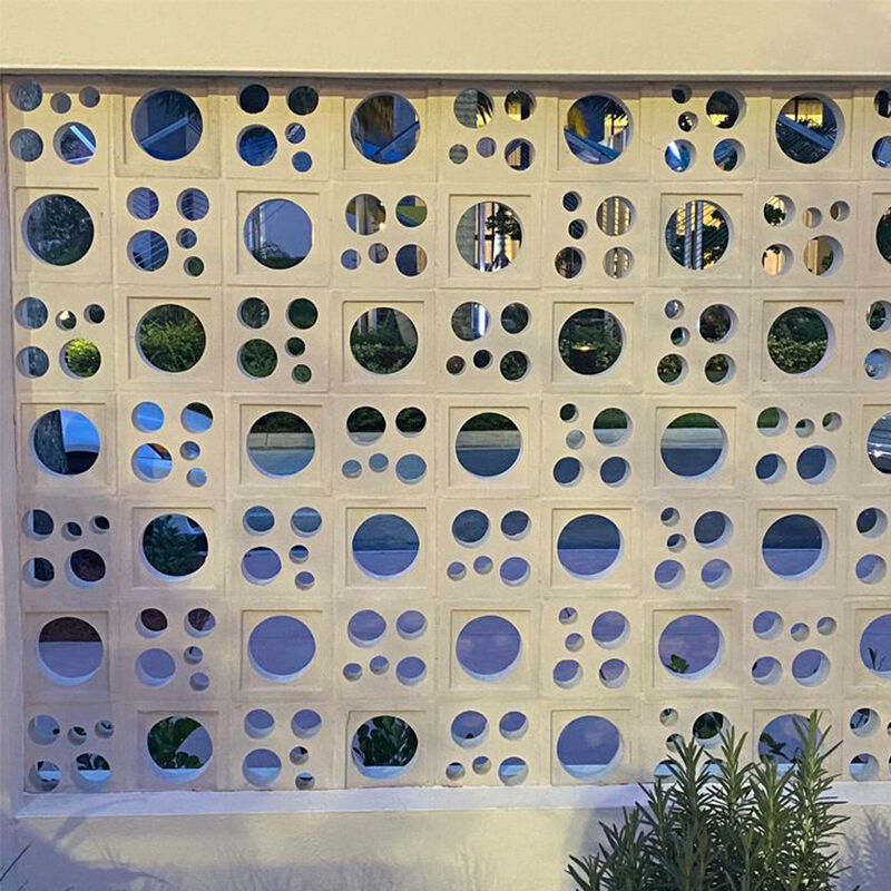 บล็อกฉากคอนกรีต บล็อกกลวงซีเมนต์ บล็อกตาข่าย บล็อกลม ผนังกั้นภายในภายนอก วัสดุหุ้มผนัง