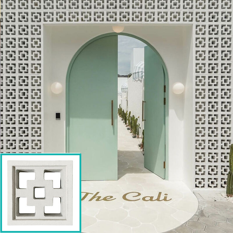 ความเป็นส่วนตัวที่ระบายอากาศ ผนังอิฐ คอนกรีต บล็อกลมสถาปัตยกรรม บล็อกลมโค้ง สําหรับระเบียงและทาวน์เฮาส์