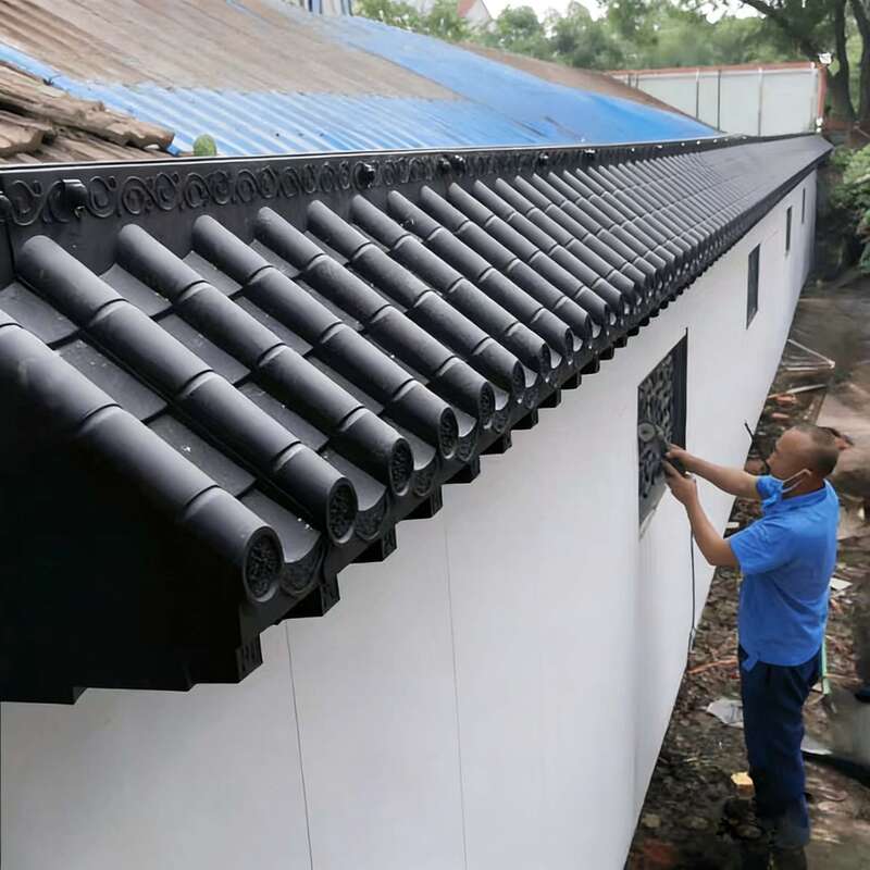 3D หลังคาโบราณ หลังคาแบบเอเชีย สไตล์จีน หลังคาพลาสติก ติดตั้งง่าย