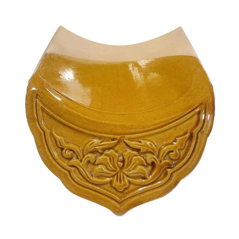 ประเทศจีน การผลิตกระเบื้องหลังคาดินกระจก สไตล์จีน กระเบื้องหลังคากระจกเหลือง