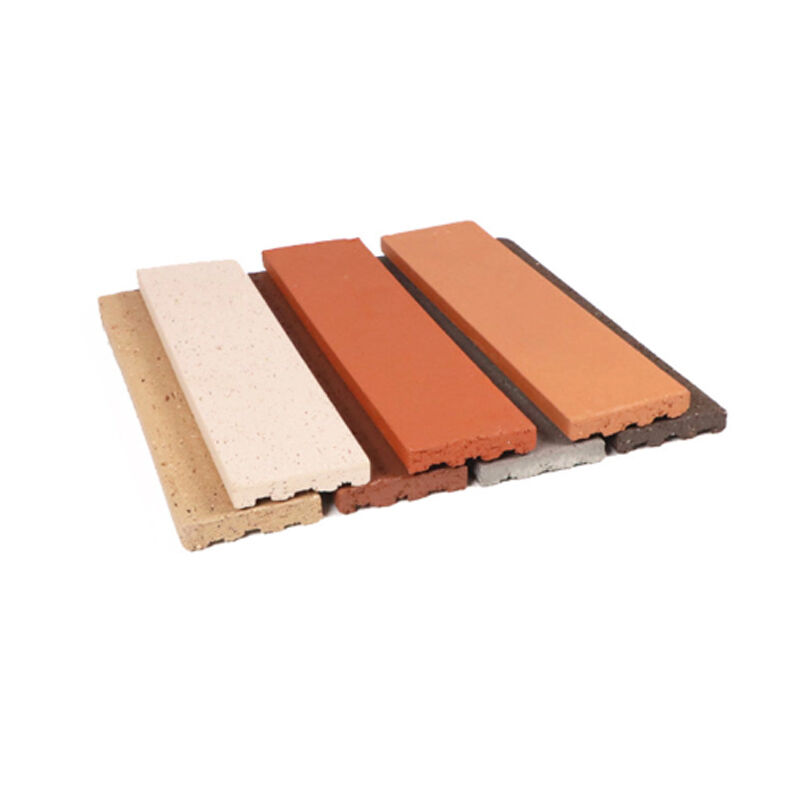 กระเบื้องผนังอิฐดินเผาแบบสปลิตเฟซ รูปทรงมุม กระเบื้องบาง อิฐตัน สีสันหลากหลาย สำหรับผนังอาคารภายนอก ความสวยงามและการป้องกัน