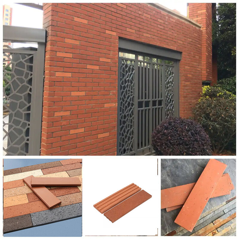 Construction & Real Estate Masonry Materials Bricks Split Brick Antique Clay Brick Flexible Facing Brick for Old Wall Renovation Villas School Apartments