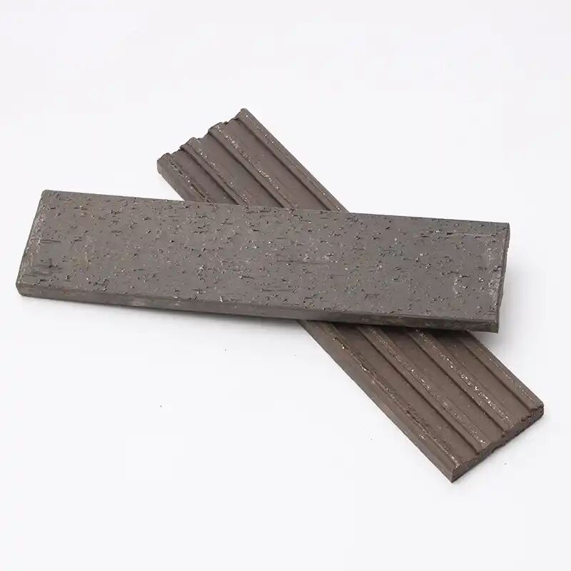 Matte Finish Outdoor Gray Clay Brick Split Face Brick Wall Covering Veneer Tile Extrusion กระบวนการซินเตอร์