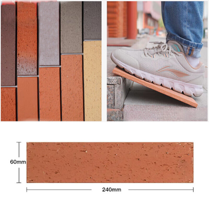 Brick Clay Building Brick Wall Face Thin Brick Kiln Fired Split Face Brick for Exterior Wall Villas Apartments