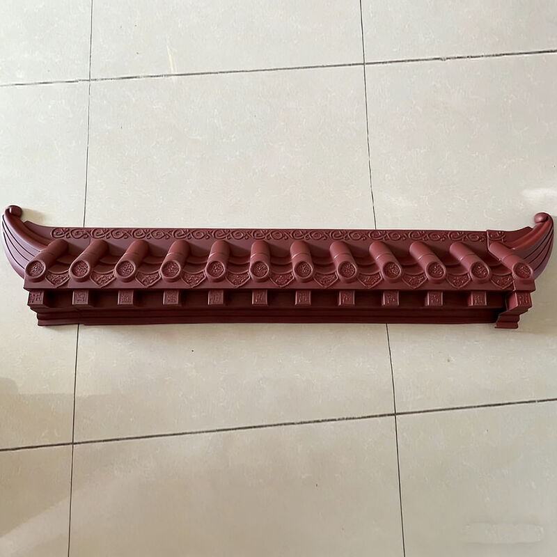 Traditional Chinese Plastic Roofing Panels PP Roof Tile with Bracket Gold/Red/Gray Options for Decorative Wall Screens & Eaves