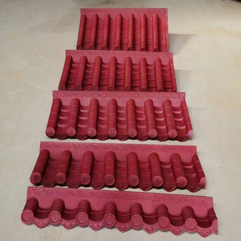 ขายปลีก ราคาถูก กระเบื้องผนัง สไตล์ retro จีน กระเบื้องหลังคาสังเคราะห์ สีแดง