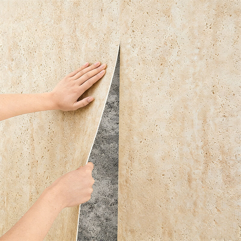 กระเบื้องผนังดินเหนียวอ่อนยืดหยุ่นกันไฟลายหินอ่อน travertine, แผ่นผนัง MCM, ผนังภายนอก, กระเบื้องอิฐเคลือบสำหรับโรงแรม