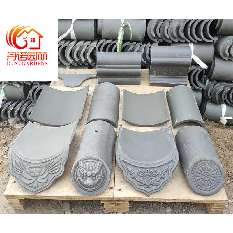 ชุดกระเบื้องหลังคาดินเผาสีเทาแบบจีนสำหรับศาลา/ซุ้มสวนพร้อมจำหน่าย คู่มือการติดตั้ง