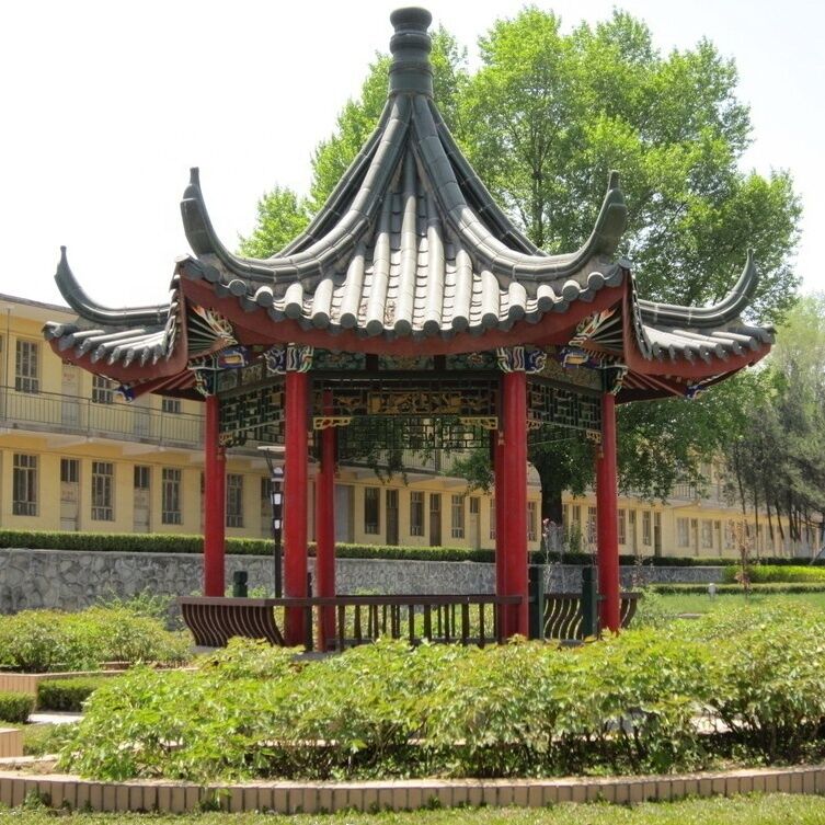 Waterproof and Easy to Install Chinese Style Wooden Garden Building Gazebo Custom Outdoor