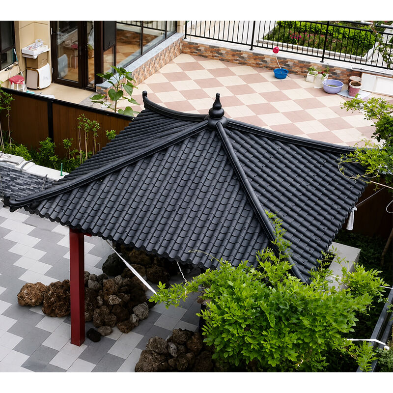 กระเบื้องหลังคาพลาสติกผงสังเคราะห์ ASA PVC หลังคาแผ่น กระเบื้องเซรามิก กําลังมองหาวิลล่าที่อยู่อาศัย
