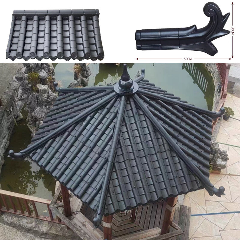 New Building Material PP Composite Roof Tiles Durable Roofing Boards Ideal for Apartments and Parks Chinese Style Build