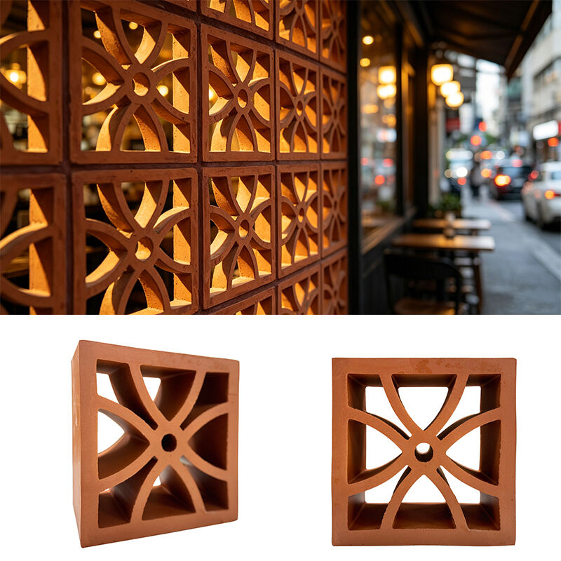 วัสดุการก่อสร้าง ผนังจาน เทราโคต้า บล็อกลม ผนังหน้าผา perforated bricks ผนังตกแต่ง บล็อกอากาศขุม