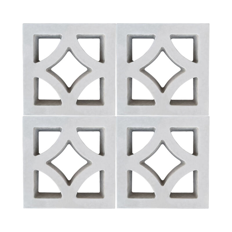 Modern Cement Breeze Blocks Concrete Screen Block Cement Component Brick for Deck Privacy Yard Enclosure Yard Fencing