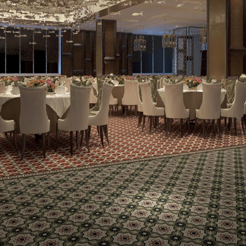 Retro Style Cement Encaustic Tile Floral Pattern Decorative Tile For Indoor Partition And Outdoor Garden