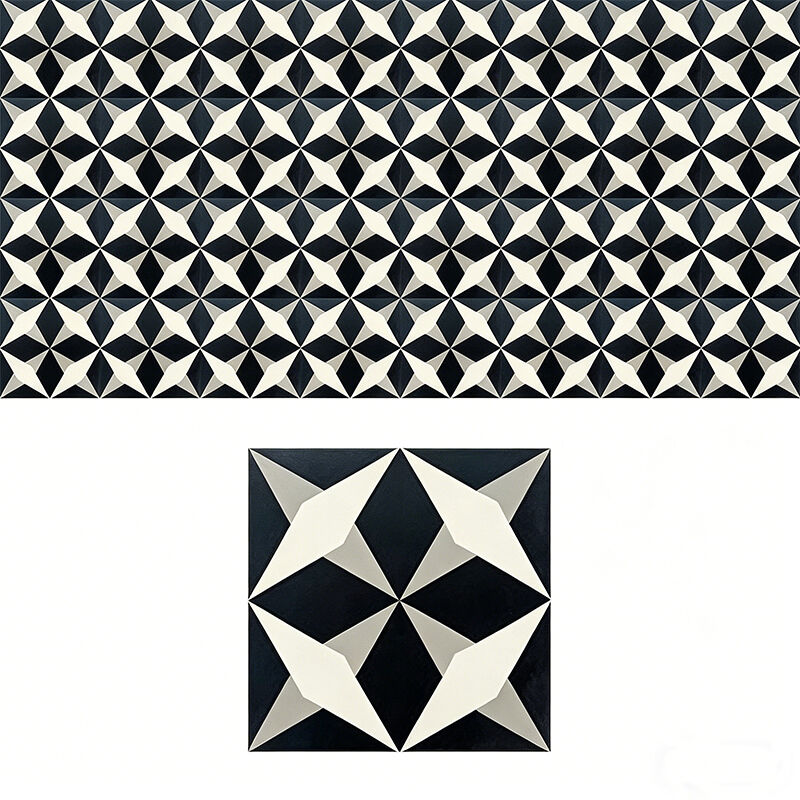 Vintage Pattern Handmade Cement Tile Non-slip Floor Wall Decor Tile for Kitchen Bathroom Hotel Restaurant Interior Decoration