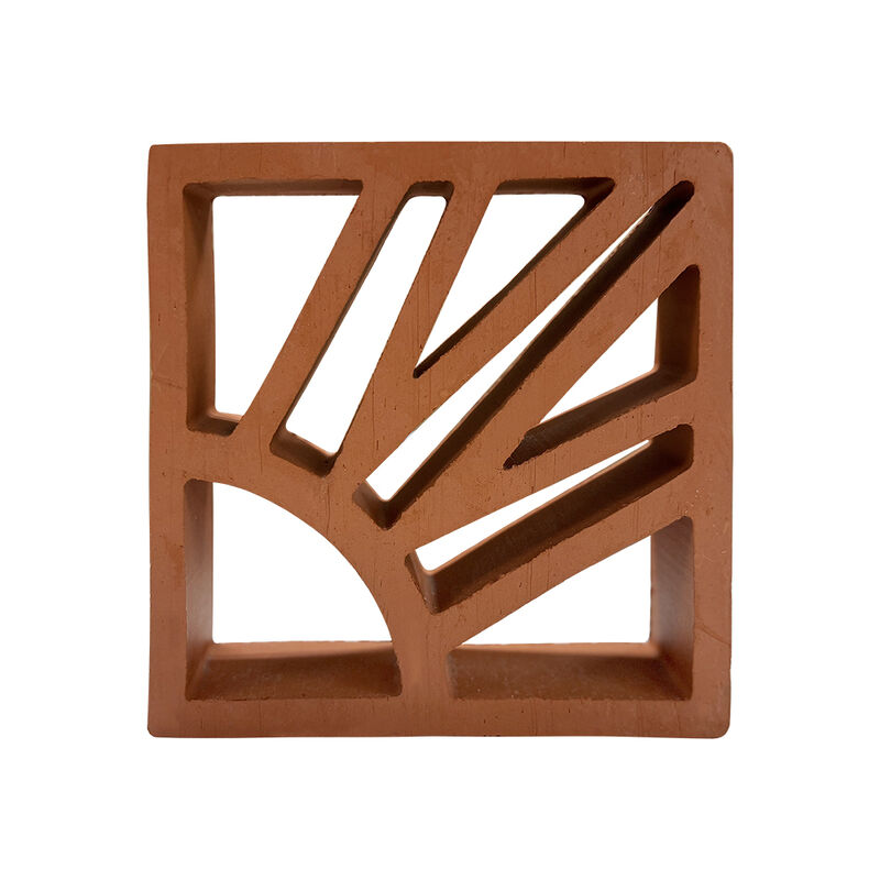 Terracotta Breeze Block บล็อกหน้าจอดินกลวงสำหรับผนังภูมิทัศน์พาร์ทิชันลานการระบายอากาศตามธรรมชาติ