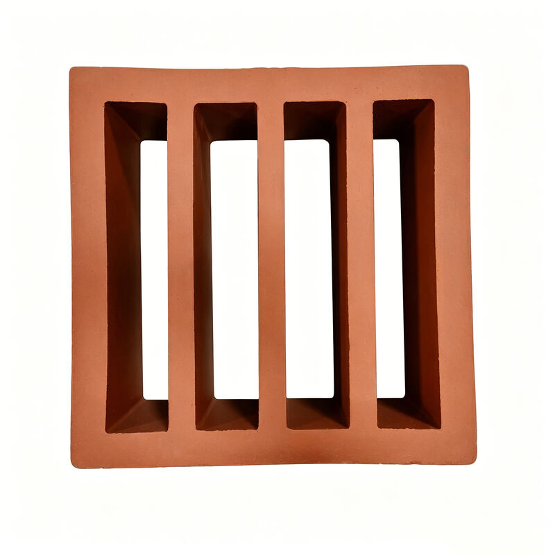 Terracotta Breeze Block บล็อกหน้าจอดินเผาสีแดงเป็นมิตรกับสิ่งแวดล้อมสำหรับกำแพงสวนลานและอาคารทางสถาปัตยกรรม