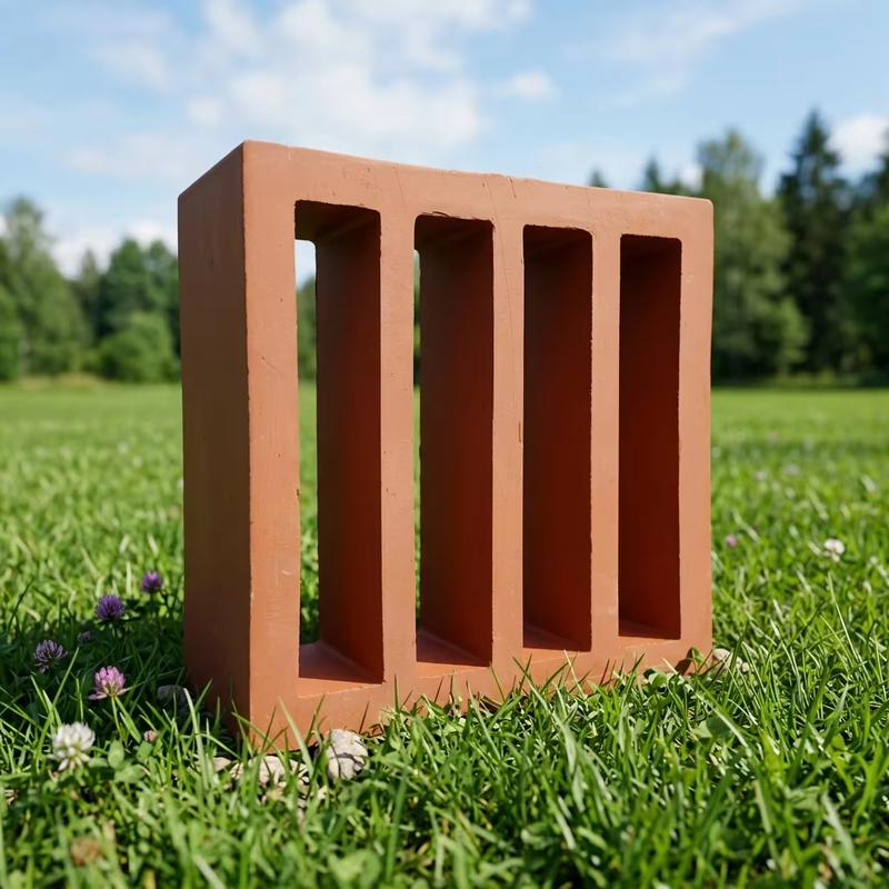 Terracotta Breeze Block บล็อกหน้าจอดินเผาสีแดงเป็นมิตรกับสิ่งแวดล้อมสำหรับกำแพงสวนลานและอาคารทางสถาปัตยกรรม
