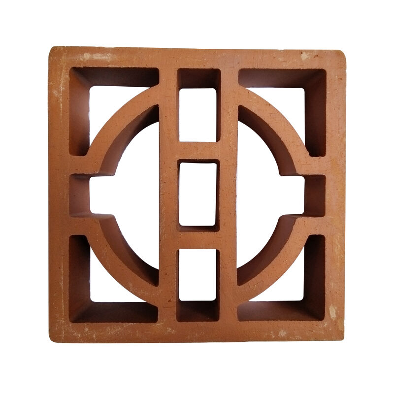 Terracotta Breeze ทรงเรขาคณิตคลาสสิกบล็อกอิฐหน้าจอดินเผาทางสถาปัตยกรรมสำหรับอาคารสมัยใหม่