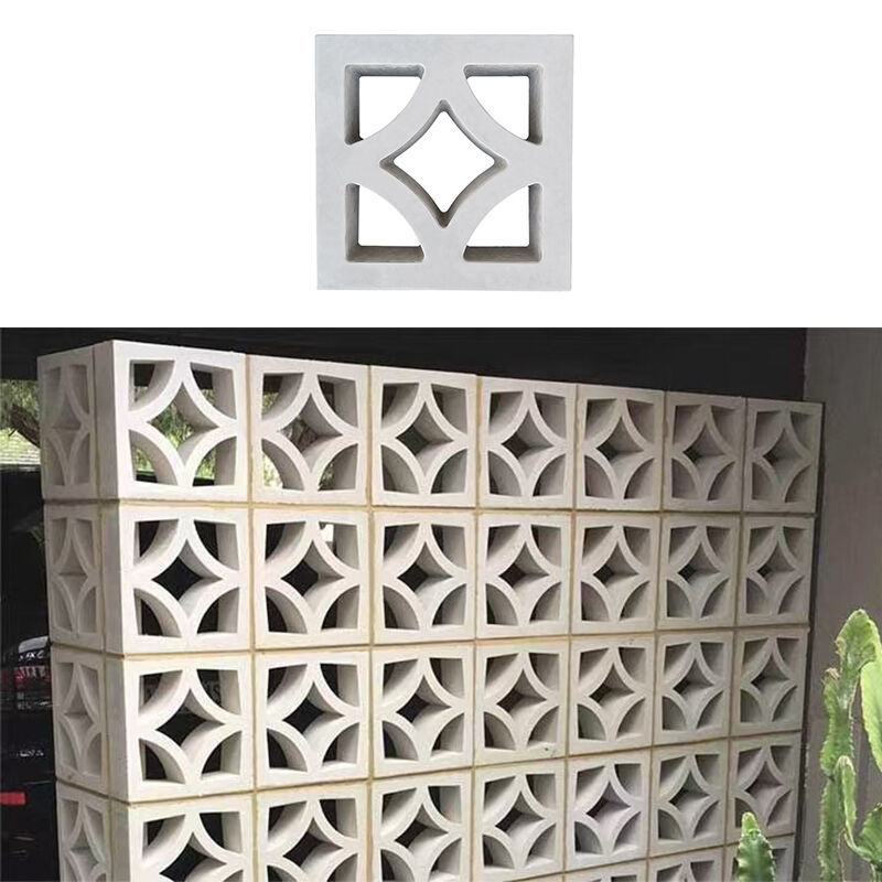 คอนกรีตสีขาว บล็อคลื่นด้วยรูปแบบเพชร เหรียญประดับซีเมนต์ Screen bricks สําหรับลานกลางแจ้ง ความเป็นส่วนตัว Screen Wall