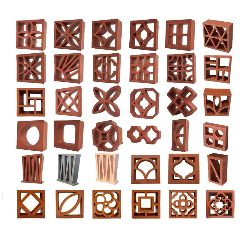 Diamond Pattern Terracotta Breeze Blocks Geometric Hollow Clay Screen Vent Blocks for Outdoor Patio Partition
