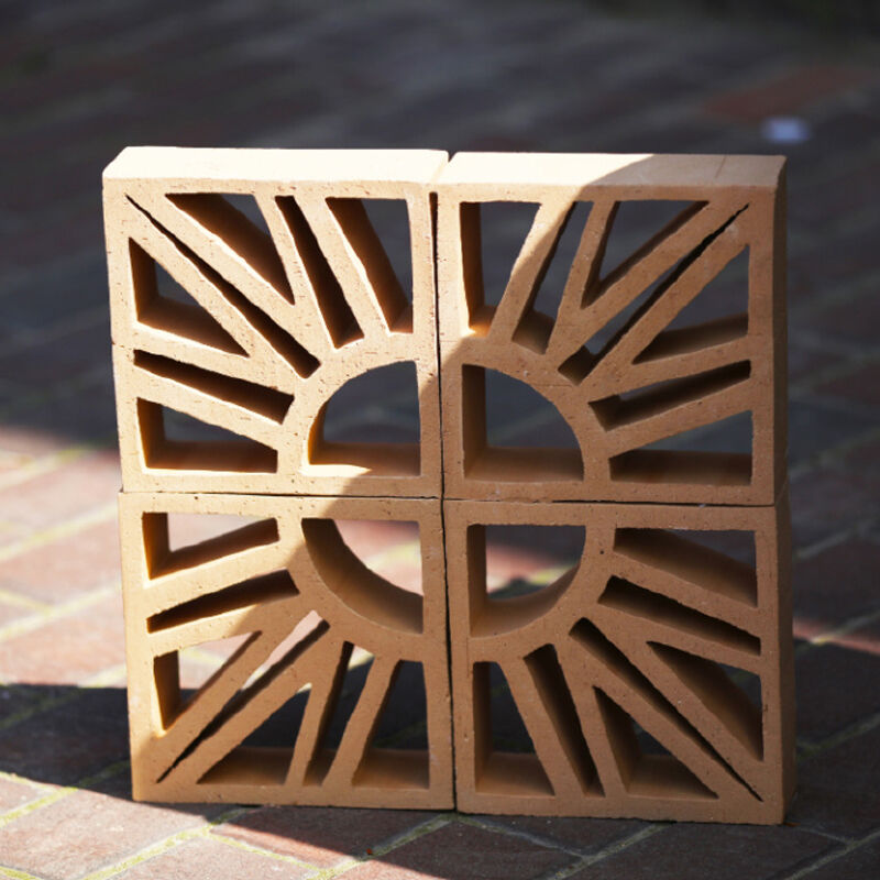 Hollow Clay Breeze Blocks Natural Terracotta Ventilation Tile for Courtyard Partitions Garden Feature Walls